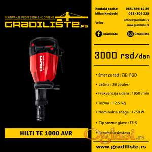 Hilti TE 1000 AVR - izdavanje